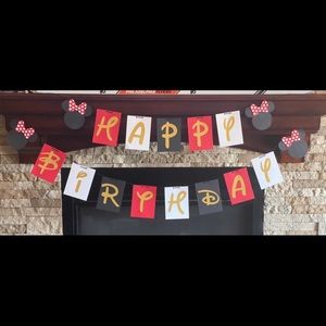 Disney Minnie Mouse Happy Birthday Banner